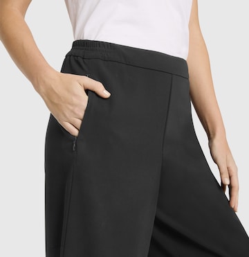 MAC Wide Leg Hose in Schwarz