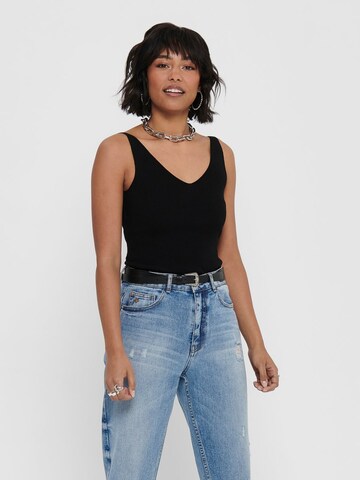 JDY Knitted Top 'Nanna' in Black: front