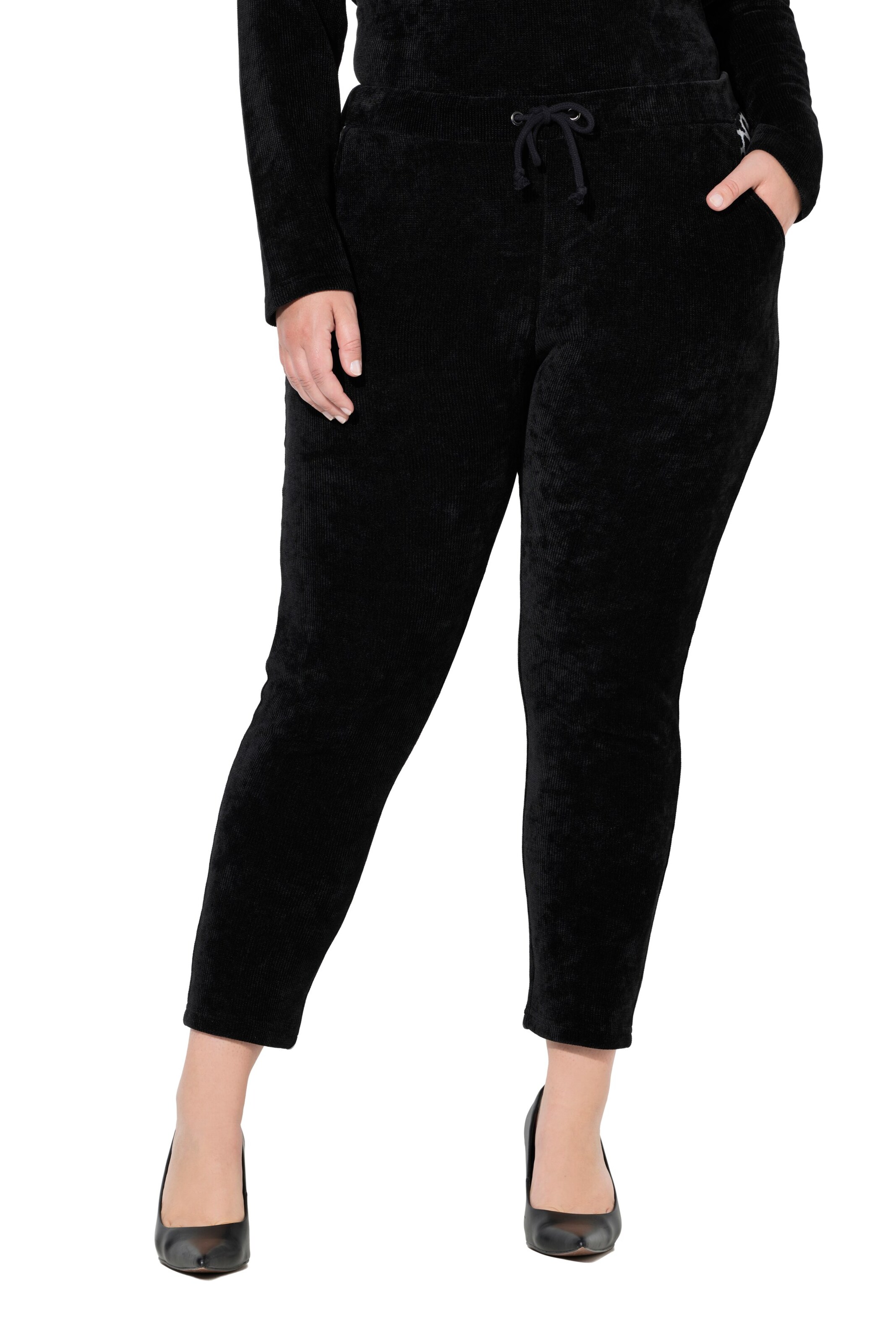 MIAMODA Slimfit Broek in Zwart: voorkant