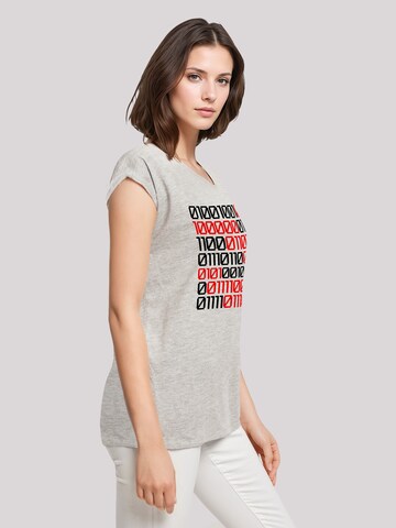 F4NT4STIC Shirt 'I Love You 01001001 Binary Code Valentinstag' in Grey