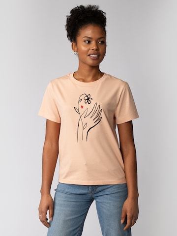 T-shirt 'Self Love' Watapparel en orange : devant