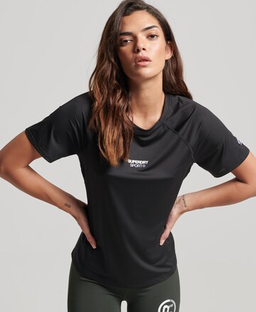 SuperdryTehnička sportska majica - smeđa boja: prednji dio