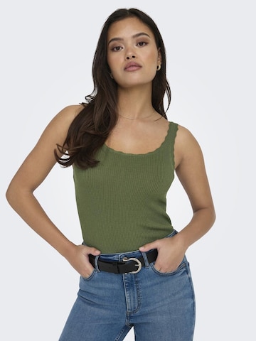 ONLY - Top de malha 'GEMMA' em verde: frente