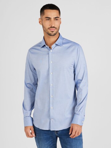 Tommy Hilfiger Tailored Regular fit Button Up Shirt in Blue: front