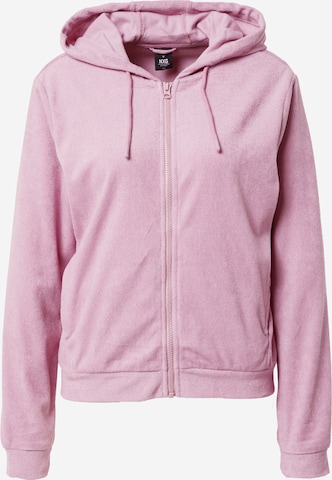 PROTEST Athletic Zip-Up Hoodie 'MAYON' in Purple: front