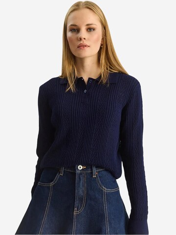 Bianco Lucci Pullover 'Pullover'‌‌‌‌‌‌ in Blau