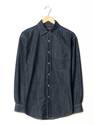 Roundtree & Yorke Button Up Shirt in M-L in Blue: front