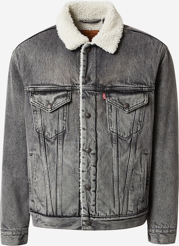 LEVI'S ® Демисезонная куртка 'Vintage Fit Sherpa Trucker' в Серый: спереди