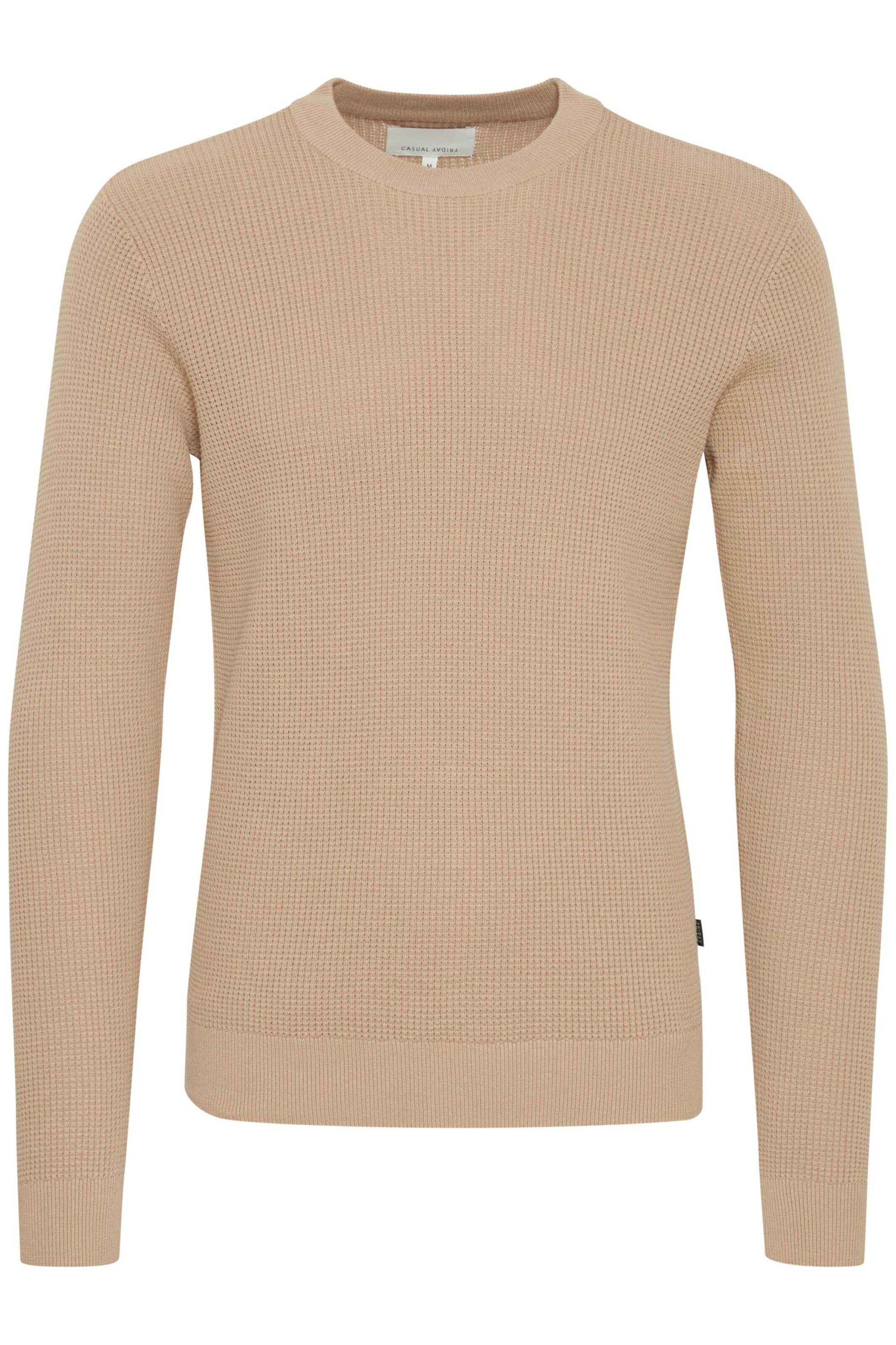 Casual Friday Pullover 'Karlo' in Beige: Vorderseite