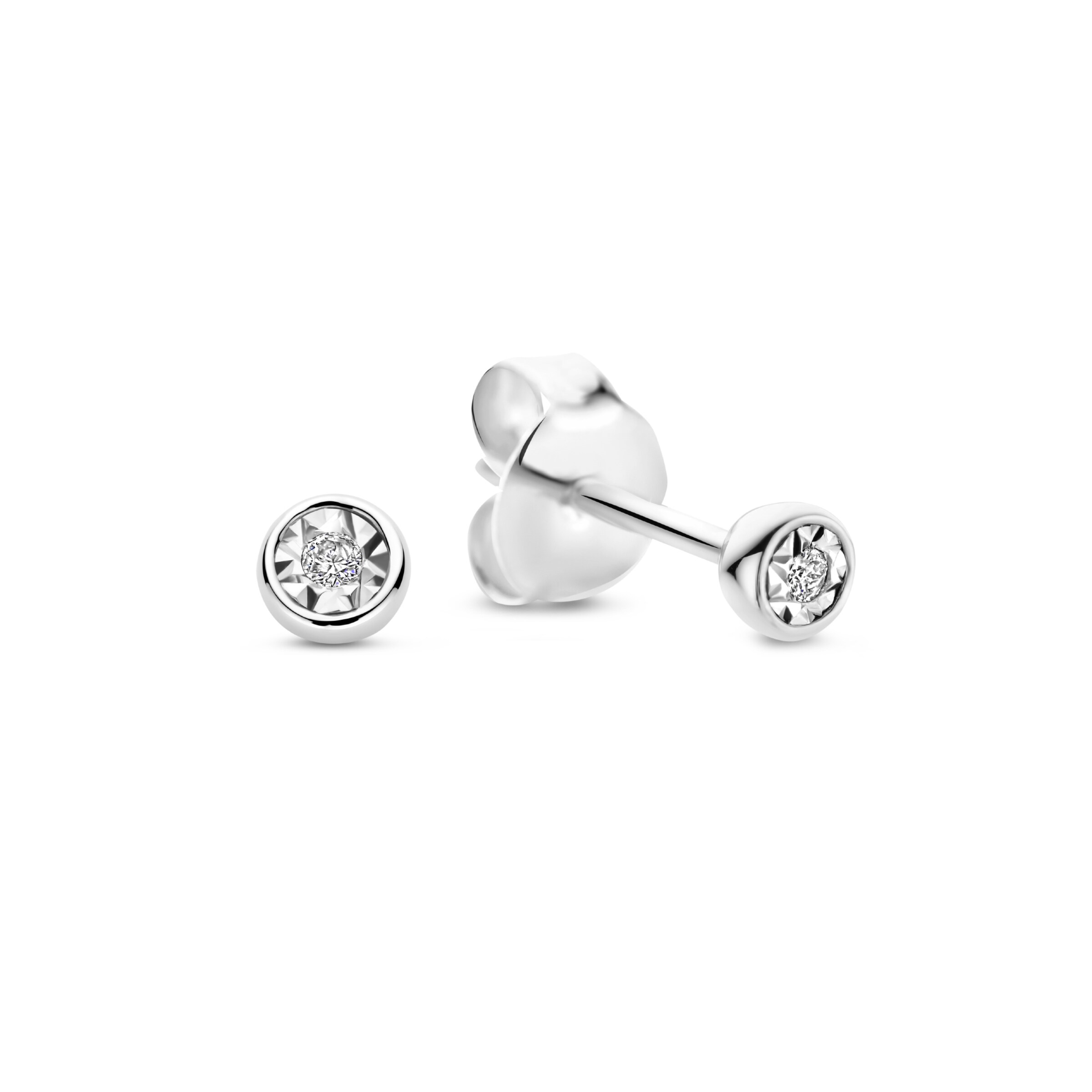 Boucles d'oreilles Isabel Bernard en argent : devant