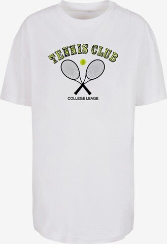Maglia extra large 'Tennis Club' di Merchcode in bianco: frontale