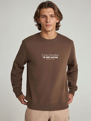 Funky Buddha Sweatshirt in Brown: front
