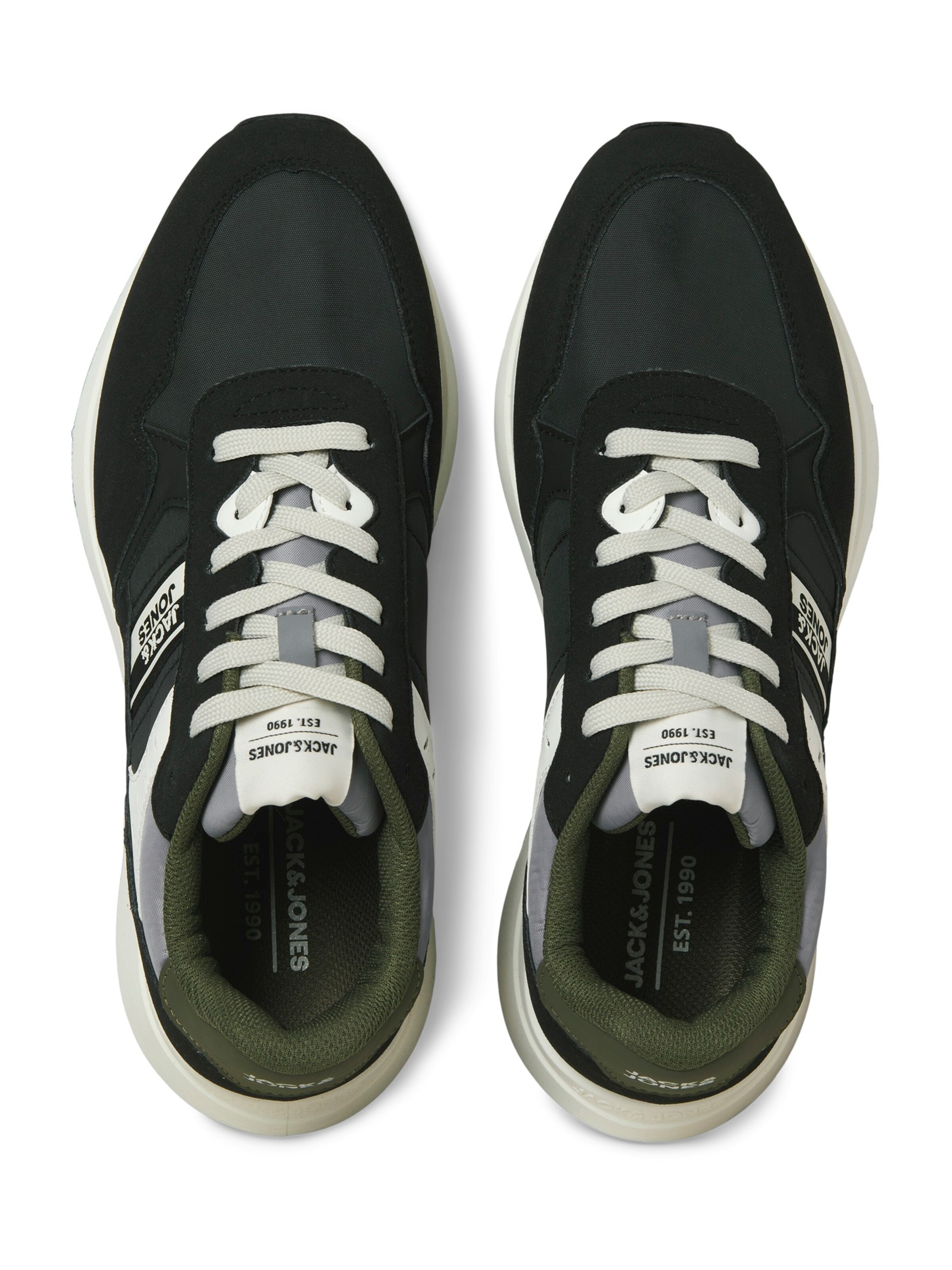 JACK & JONES Σνίκερ χαμηλό 'JFWOSWALD' σε μαύρο