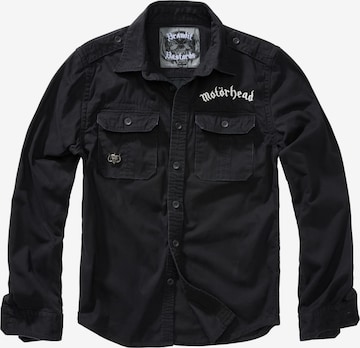 Brandit Regular fit Button Up Shirt in Black: front