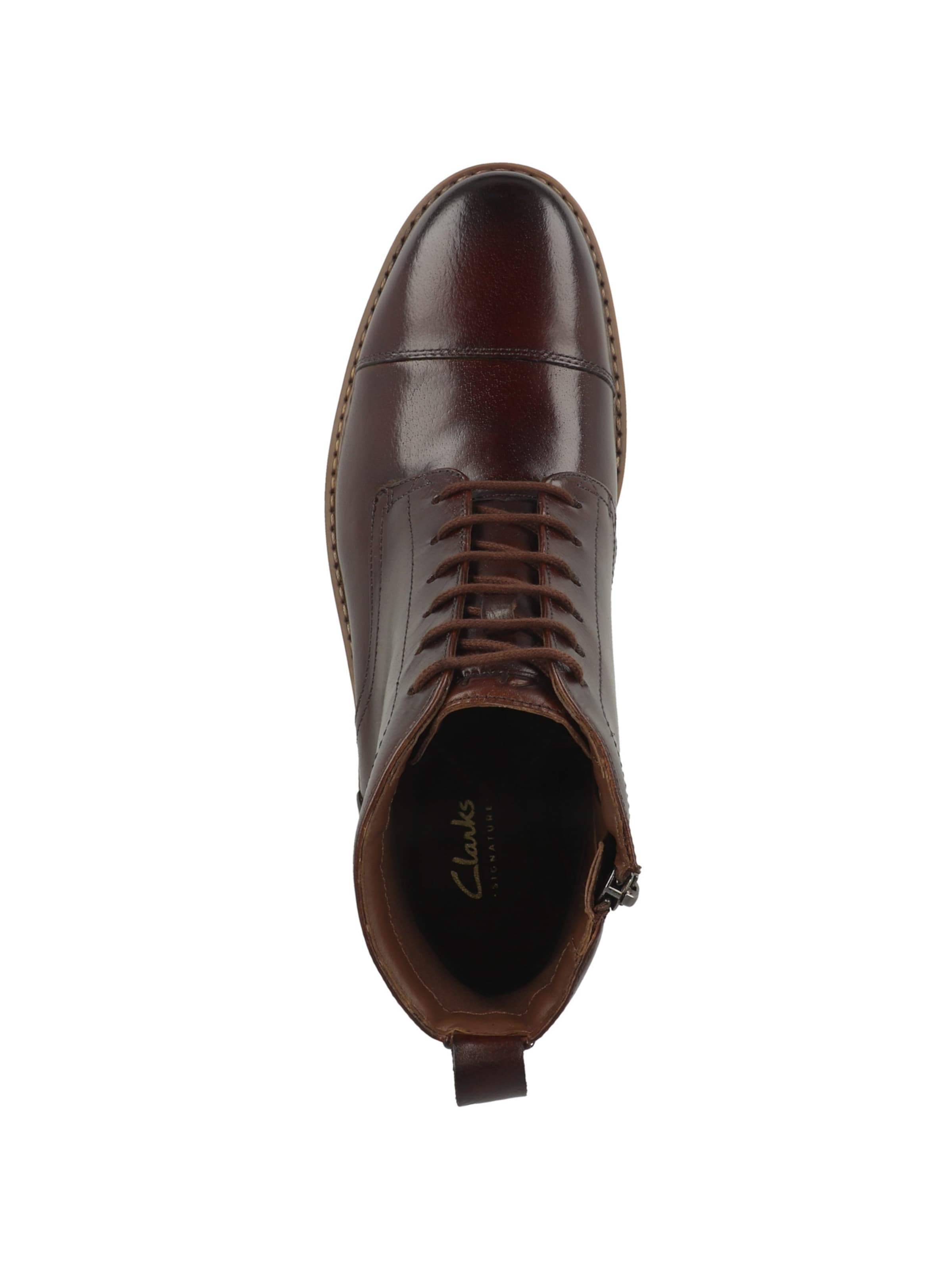 CLARKS Lace-Up Boots 'Aldwin Cap' in Brown