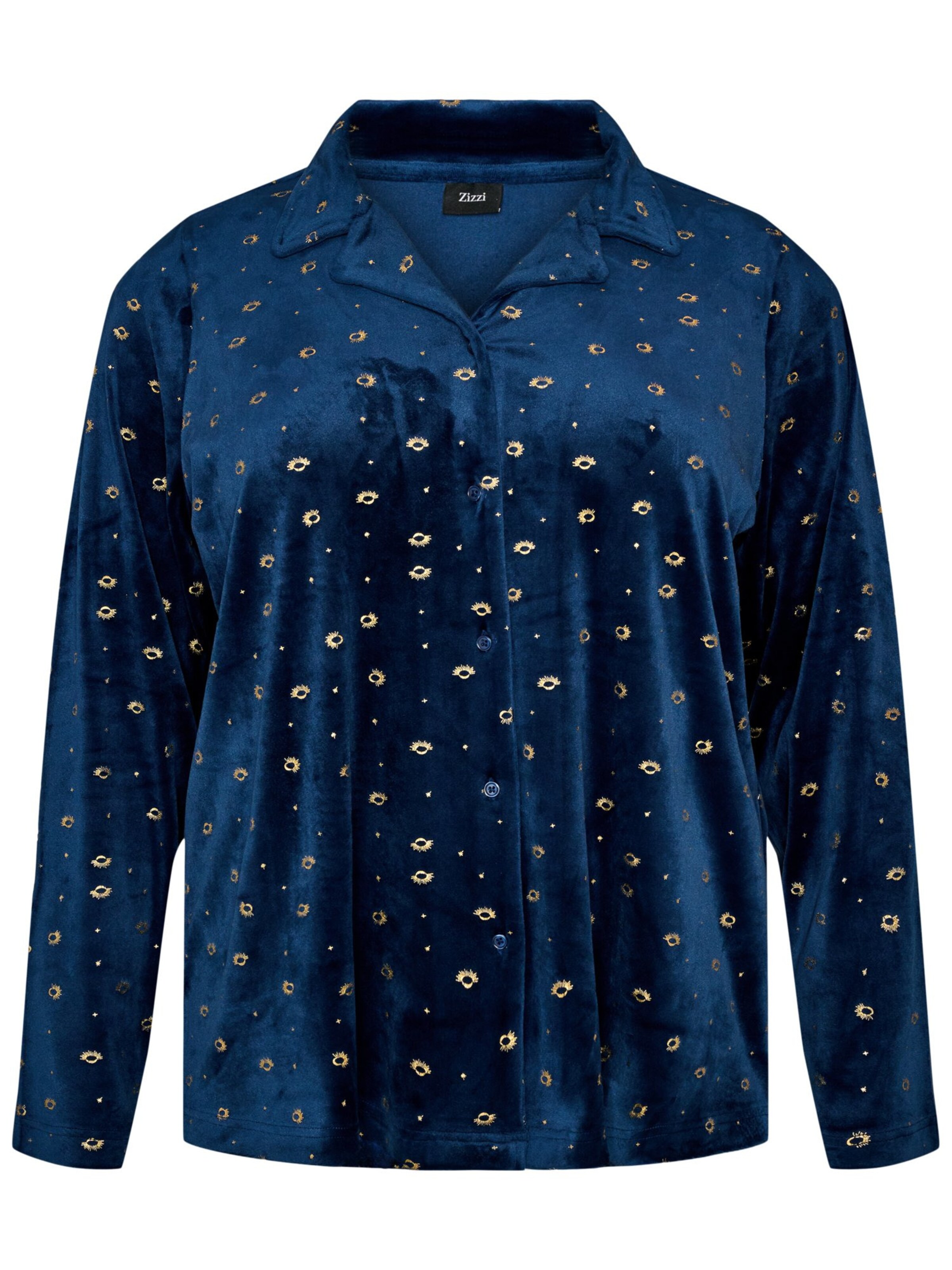 Chemise de nuit Zizzi en bleu : devant
