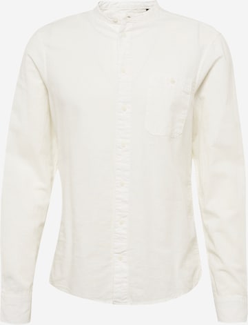 BLEND - Ajuste estrecho Camisa en blanco: frente