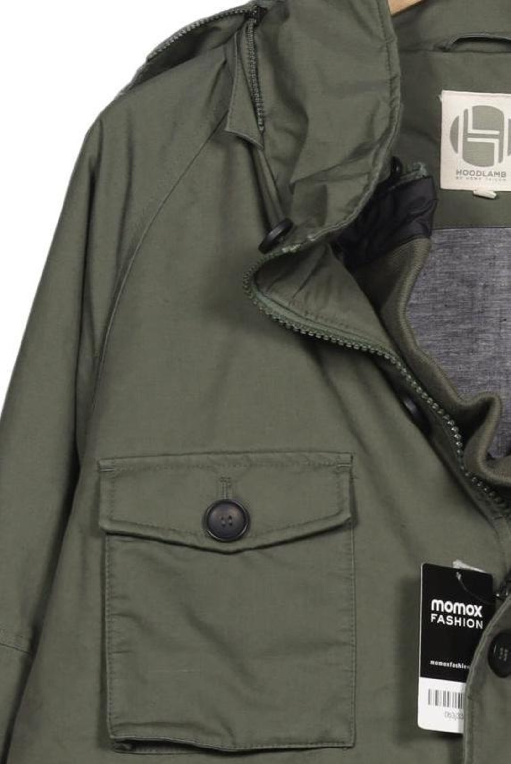 Hemp hoodlamb Mantel XL in Grün