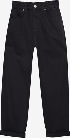 Pull&Bear Regular Jeans in Black: front