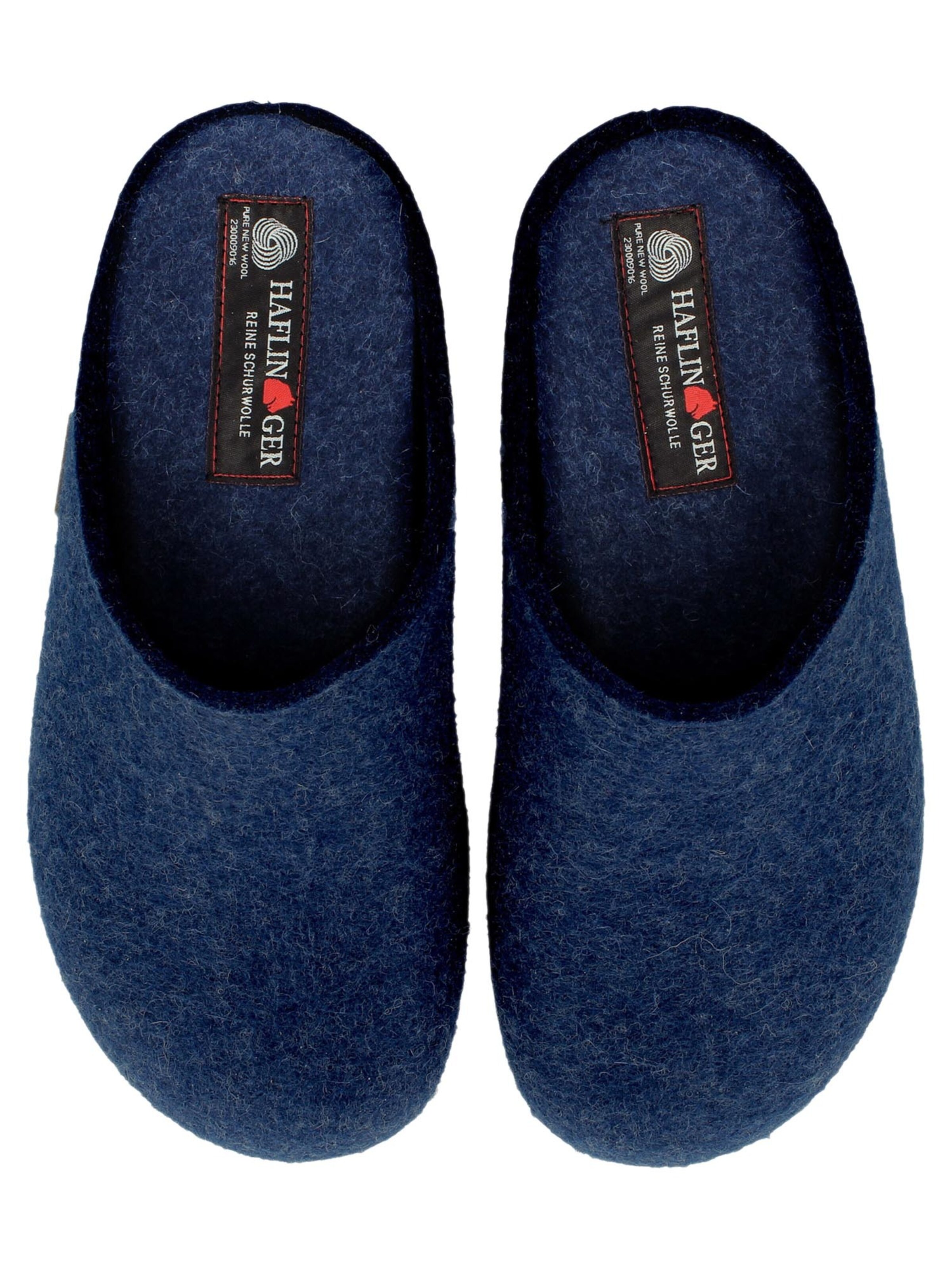 HAFLINGER Hausschuh 'Grizzly Michl'‌‌ in Blau
