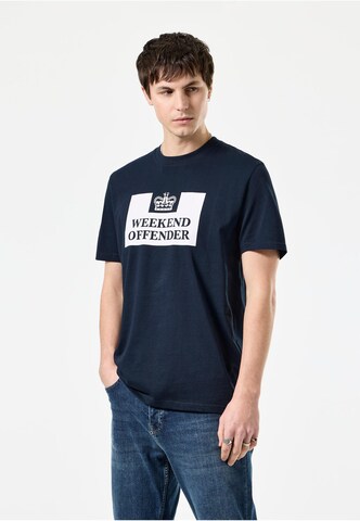Weekend Offender Shirt 'Prison Classic' in Blauw: voorkant