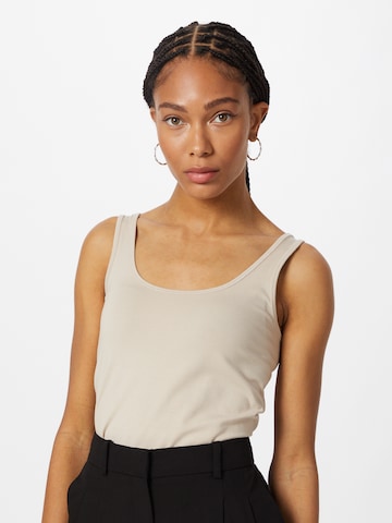 Someday Top in Beige: front