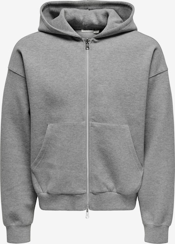 Veste de survêtement 'GOYLE ' Only & Sons en gris : devant