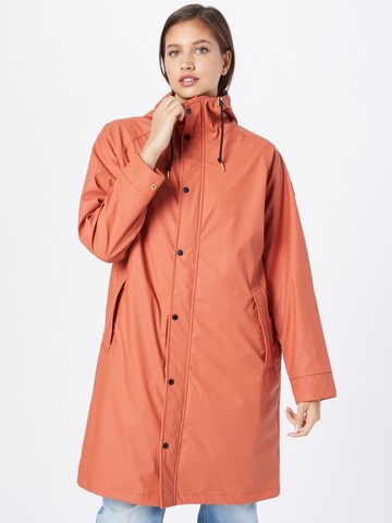 Derbe Between-seasons coat 'Friese Wide' in Orange: front