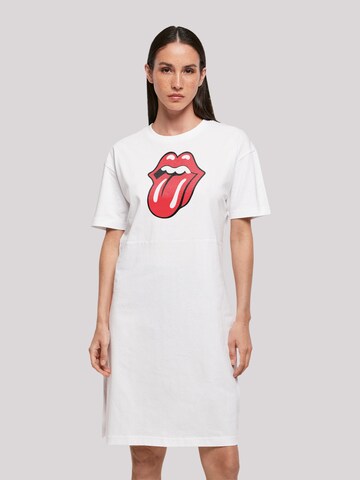 Robe 'The Rolling Stones Zunge' F4NT4STIC en blanc : devant