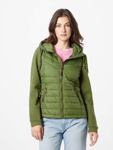 Ragwear Between-Season Jacket 'LUCINDA' in Green: front