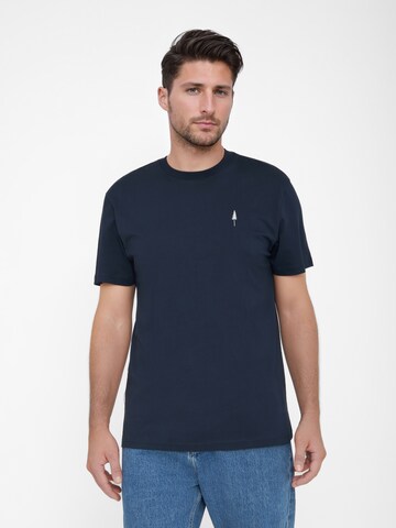 NIKIN T-Shirt 'Tree' (GOTS) in Blau: Vorderseite