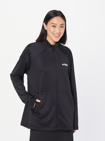 ADIDAS TERREX Athletic Fleece Jacket 'Multi Fleece ' in Black: front