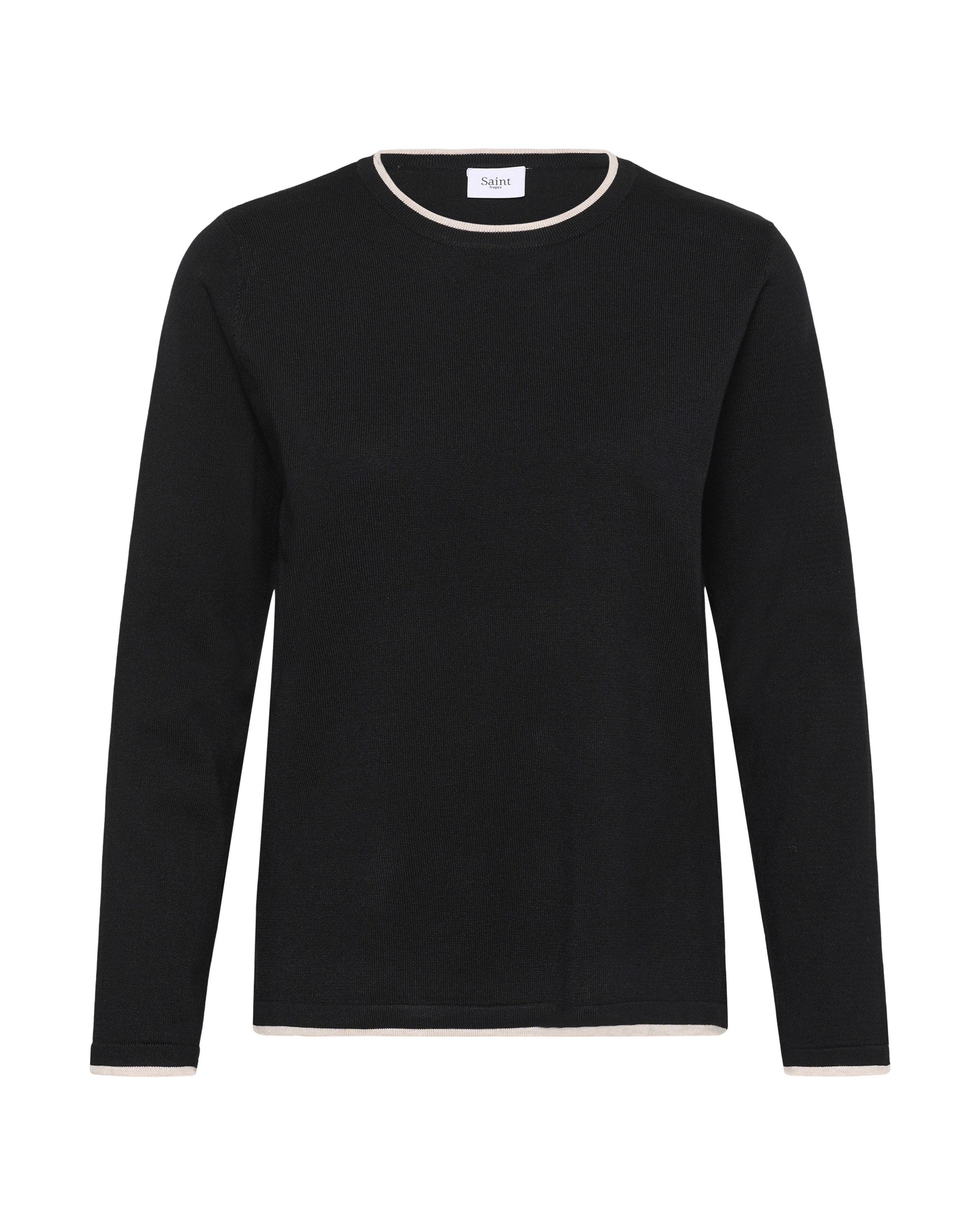 SAINT TROPEZ Sweater 'Mila' in Black: front