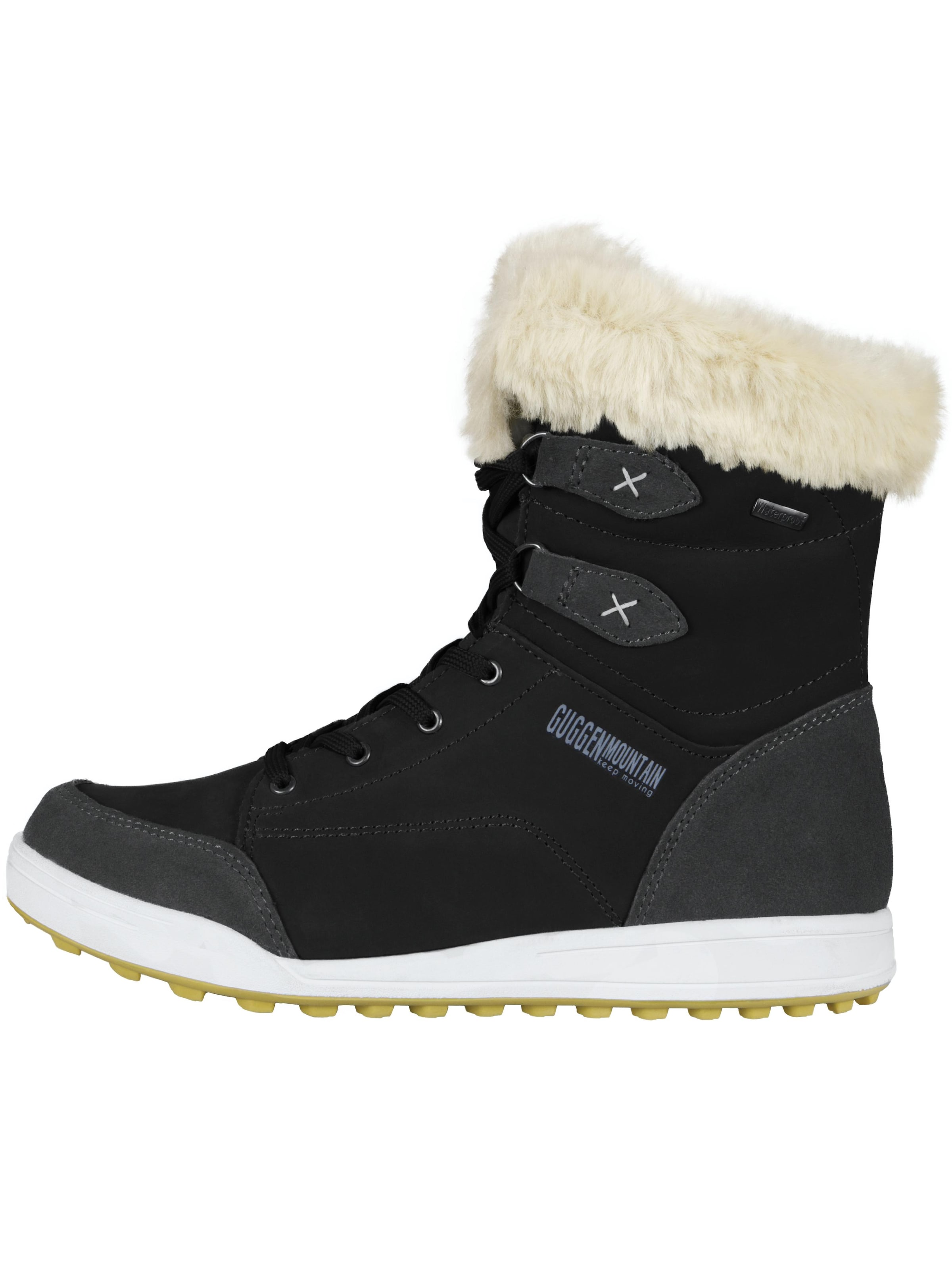 Guggen Mountain Snowboots in Schwarz: Vorderseite