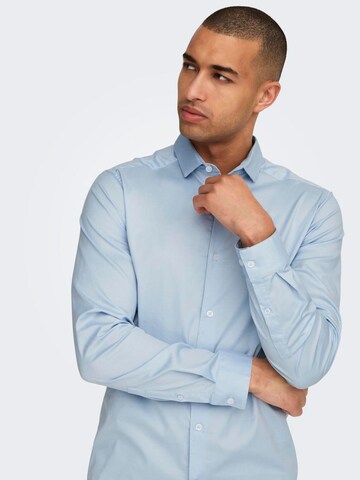 Slim fit Camicia 'ONSJORDAN' di Only & Sons in blu