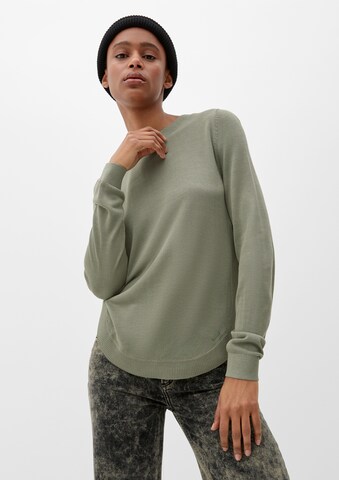 Pull-over QS en vert : devant