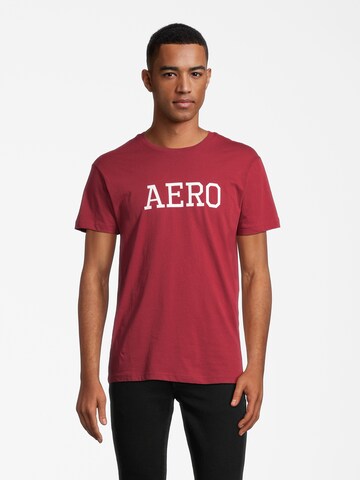 T-Shirt AÉROPOSTALE en rouge : devant