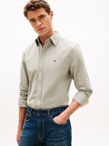 TOMMY HILFIGER Regular fit Business shirt 'Flex' in Grey: front