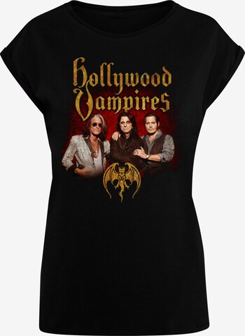 Merchcode Shirt 'Hollywood Vampires - Group Photo' in Zwart: voorkant