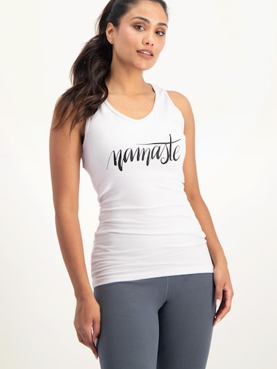 Urban Goddess Yoga & Activewear Sports Top 'Namaste Core Yoga & Pilates' in Off white, Item view