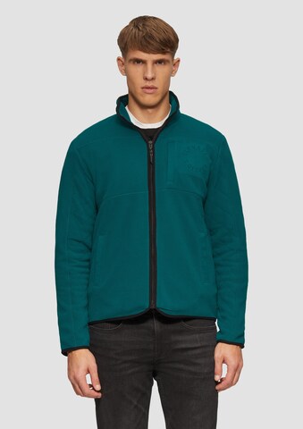 s.Oliver Fleece jas in Blauw: voorkant