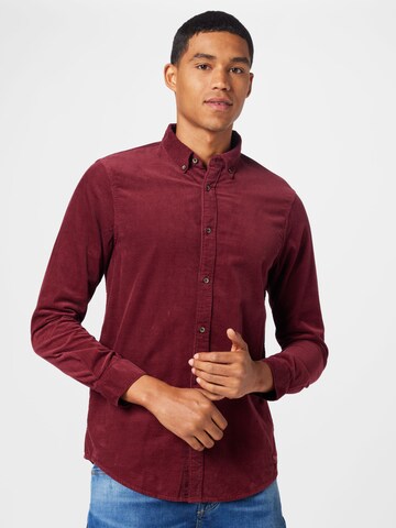 SCOTCH & SODA Regular fit Button Up Shirt in Red: front