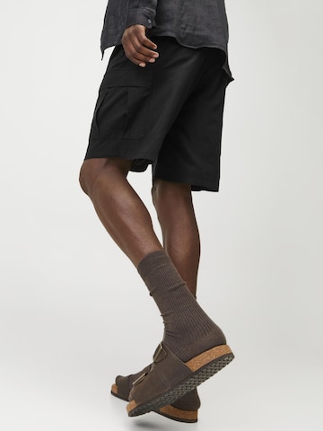 JACK & JONES regular Cargobukser i sort