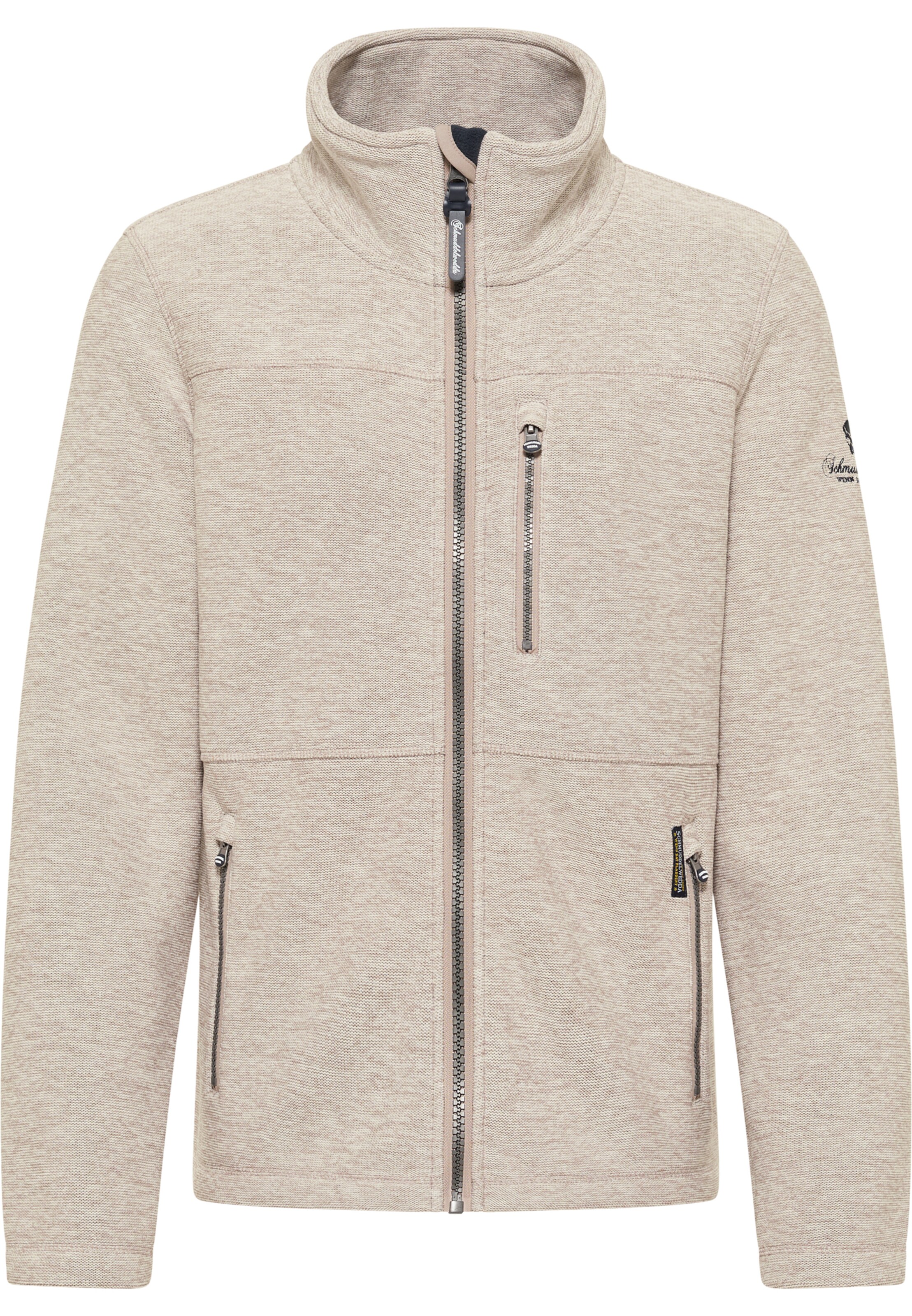Schmuddelwedda Fleece jas in Beige: voorkant