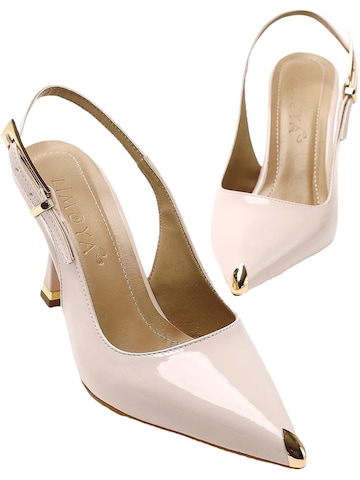 Limoya Slingback Pumps 'Damen-Absätze' in Beige: front