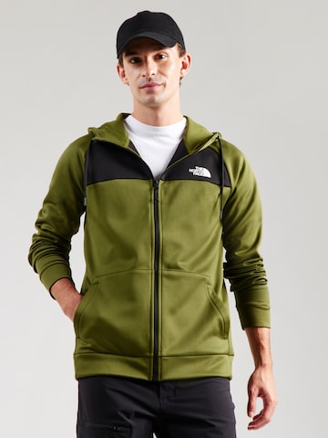 THE NORTH FACE Sportsweatvest in Groen: voorkant