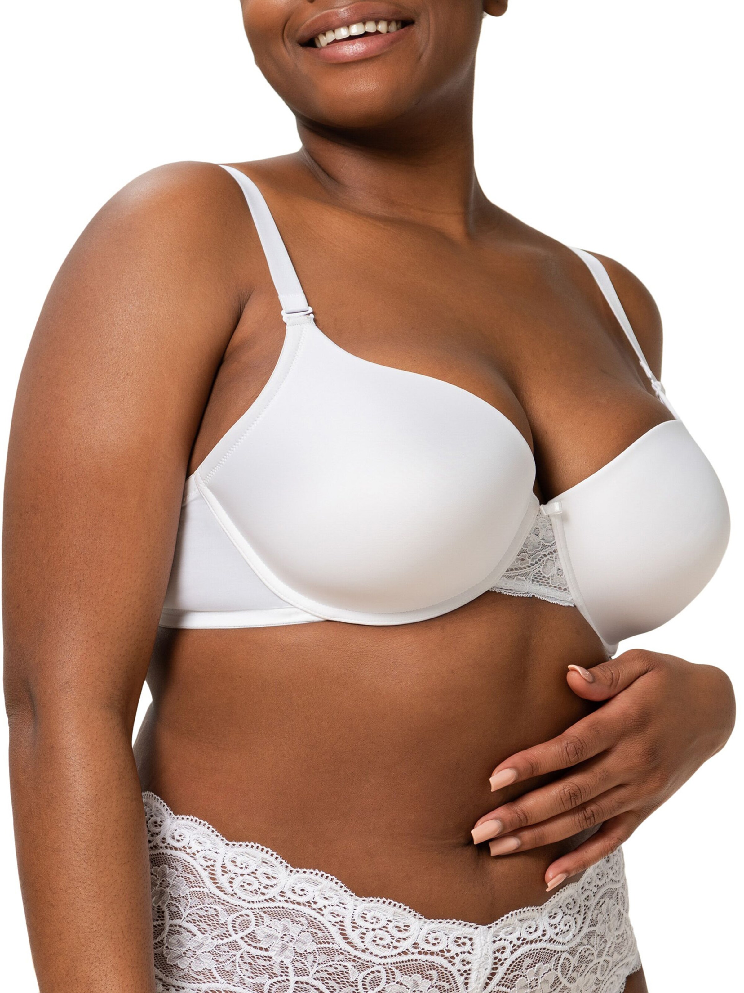 TRIUMPH T-shirt Bra ' Lovely Micro ' in White: front