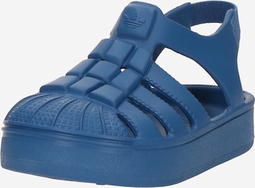 mėlyna ADIDAS ORIGINALS Atviri batai 'SUPERSTAR I': priekis
