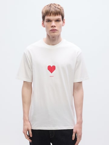 HUGO Футболка 'Dalentin' в Белый