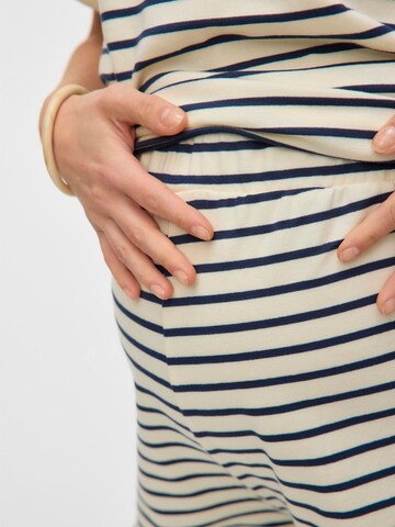 MAMALICIOUS Široke hlačnice Hlače 'MLAmila' | bež barva